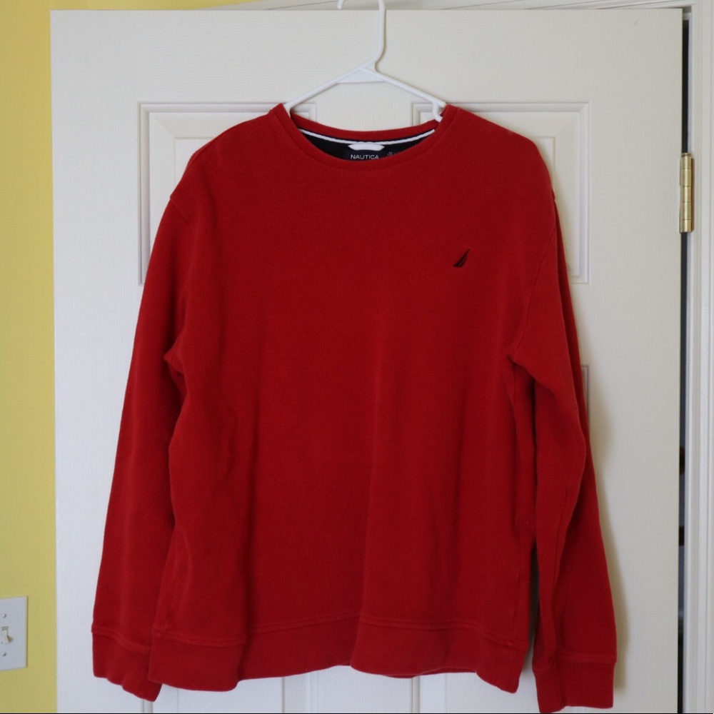 Red Nautica Crewneck Sweater (great condition)